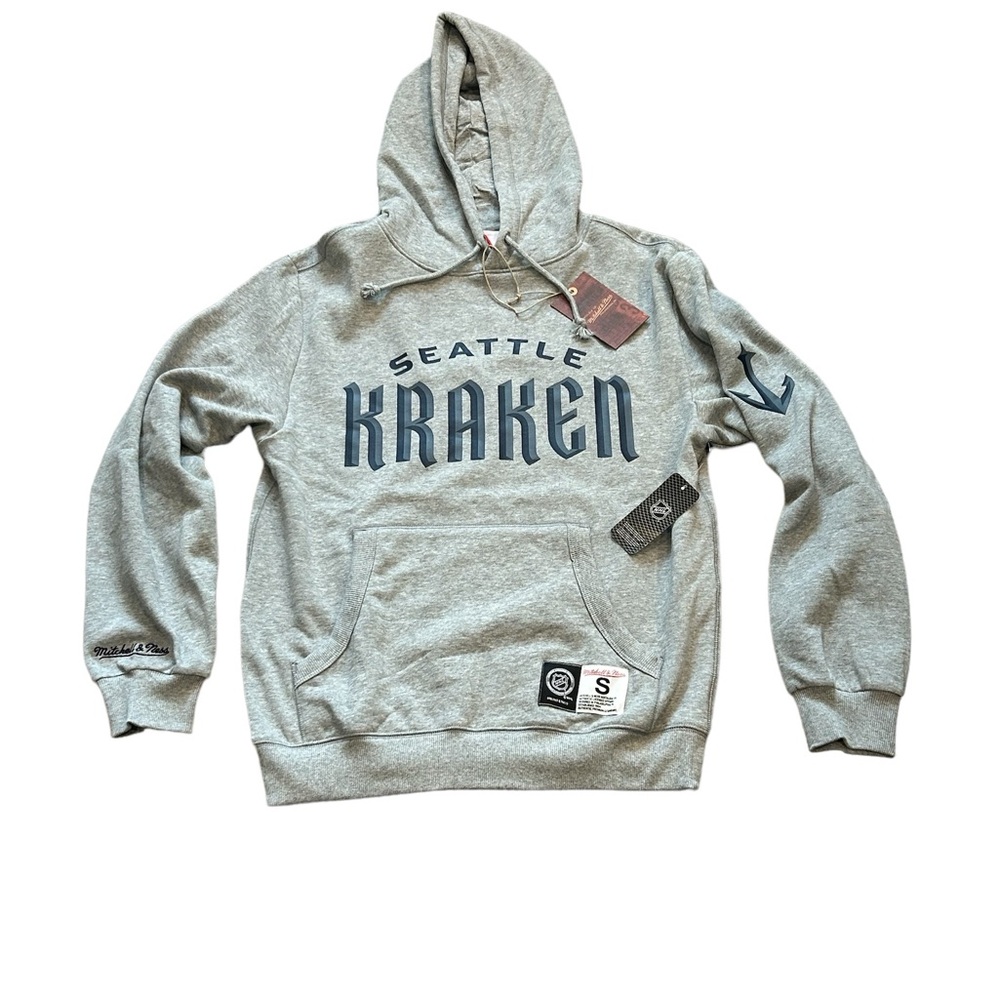 Seattle Kraken‎ Mitchell & Ness Men’s All In Pullover Hoodie Sweatshirt Small